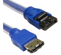 kenable eSATA to SATA Cable External Shielded 3Gbps High Speed Data Transfer with Locking Clip 1.5m Blue