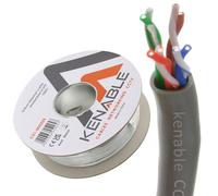 kenable Ethernet UTP CCA Cable Roll Network LAN Solid UTP CAT5e CCA Grey 100m