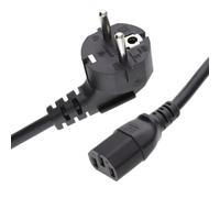 Kenable Euro Schuko Plug Power Cord To Iec C13 Plug 5A Lead Cable 0.5M Black