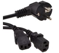 Kenable European Schuko Plug To 2 X Iec C13 Kettle Lead Plugs Power Cable 2M