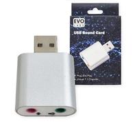 Kenable Evo Usb Sound Card Virtual 7.1 Channel Adapter Replace Add 3.5mm Aux Mic Socket