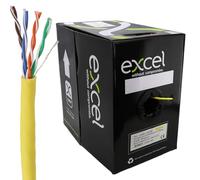 kenable Excel Copper Cat5e Network Cable U/UTP Low Smoke LSOH Euroclass Dca 305m Yellow