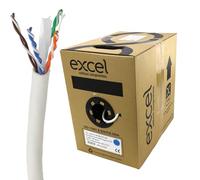 kenable Excel Copper Cat6 Network Cable U/UTP Low Smoke LSOH Euroclass Dca 100m White