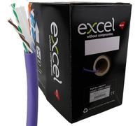 kenable Excel Copper Solid Cat6 Cable U/UTP 24AWG LSOH CPR Dca 305m Violet