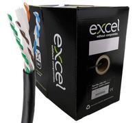 kenable Excel External Copper Cat6 Network Cable U/UTP Outdoor Euroclass Fca 305m Black