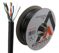 kenable External CAT5e Outdoor Stranded COPPER Ethernet Cable Reel UTP for CCTV/POE 100m