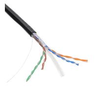 Kenable External Cat6 Cca Solid Utp Outdoor Gigabit Ethernet Network Cable Reel 100M Black