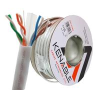 kenable External CAT6 Outdoor Use COPPER Ethernet Network Cable Reel UTP 100m White [100 metres]
