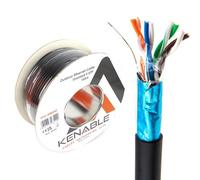 kenable External SHIELDED CAT5e Outdoor COPPER Ethernet Cable FTP Reel 100m