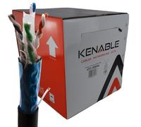 kenable External SHIELDED CAT5e Outdoor COPPER Ethernet Cable FTP Reel 305m
