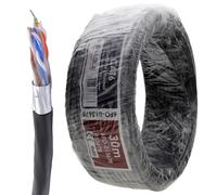 kenable External Shielded CAT6 Outdoor Use Copper Ethernet Cable F/UTP Reel Black 30m