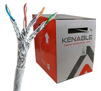 Kenable External Shielded Cat7 Outdoor Use Copper Ethernet Cable S/ftp Reel 305M White