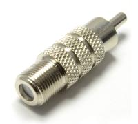 kenable F Type Female to RCA Phono Male Video Adapter Converter Coaxial to Composite Nickel Plated Connector