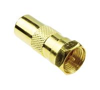 kenable F Type Male Plug to RF Male TV Freeview Aerial Cable Adapter Converter GOLD