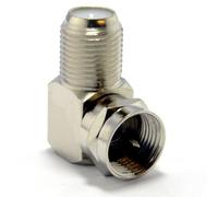 kenable F Type Satellite Socket to Right Angle Male Plug Coupler Adapter