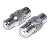 kenable F Type Screw On Female Connection to Composite Phono Female Coupler