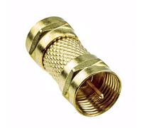 kenable F Type Screw On Plug to Plug Adapter Coupler Connector for Satellite Coaxial Cable Extension Gold Plated 2GHz