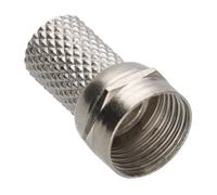 Kenable F Type Twist-On Easy Fix Male Plugs For 6.5mm Coaxial Rg6 Cable Silver