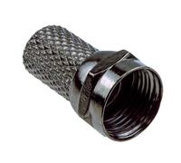 kenable F Type Twist-On Male Connector Plug for RG6 Coaxial Cable Up to 6.5mm No Crimp Tool Required Black 1 Pack