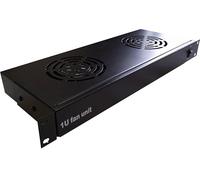 kenable Fan Tray 1U 19 Inch Rack Mount for Data Cabinet Server Switch Cooling 2 Way Dual Fans 83CFM with UK Power Lead