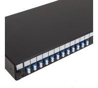 Kenable Fibre Optic Patch Panel 24 Port With 12 X Lc Duplex Sm Modules Adapter 24 Fibres