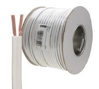 kenable Figure 8 Loudspeaker Cable 42 Strand Twin Core Unterminated Bare Wire Speaker Cable 100m White Black