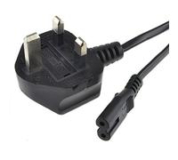 kenable Figure 8 Power Cable UK Plug to C7 Lead for LED or Smart TV Black 1m [1 metres]