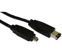 kenable Firewire IEEE 1394 Cable 4 Pin to 6 Pin DV-OUT Camcorder Lead 400Mbps Data Transfer 1m Black
