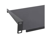 kenable Fixed Cantilever Shelf 1U 150mm Deep Black 19 inch Data Cabinet Rack Mount for Routers CCTV Recorders Non-Rackmount Equipment Single Pack