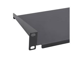 kenable Fixed Cantilever Shelf 1U 150mm Deep Black 19 inch Data Cabinet Rack Mount for Routers CCTV Recorders Non-Rackmount Equipment Single Pack