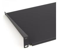 kenable Fixed Cantilever Shelf 1U 250mm Deep Black 19 inch Data Cabinet Rack Mount for Routers CCTV Recorders Non-Rackmount Equipment Single Pack