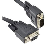 kenable Flat 15 Pin VGA Cable Male Plug to Female Socket Extension Cable 1m [1 metres]