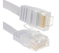 kenable FLAT CAT6 Ethernet LAN Patch Cable Low Profile GIGABIT RJ45 10m WHITE