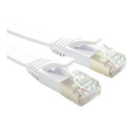 kenable FLAT CAT6A S/STP Shielded 500MHz Ethernet LAN Cable RJ45 0.3m White