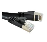 kenable FLAT CAT6A S/STP Shielded 500MHz Ethernet LAN Cable RJ45 30m Black
