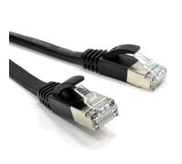 kenable FLAT CAT6A S/STP Shielded 500MHz Ethernet LAN Cable RJ45 3m BLACK [3 metres]