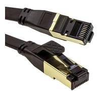 kenable FLAT CAT8 SSTP Shielded 2000MHz 40Gbps High Speed Ethernet Cable RJ45 20m Black