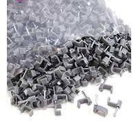 Kenable Flat Grey 10mm Cable Clips For 2.5mm2 Twin & Earth Cables Contractor (1000 Pack)