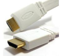kenable FLAT HDMI 4K 60Hz High Speed Cable LCD LED UHD/HD TV Lead Gold 1.8m 6ft WHITE [1.8 metres]