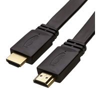 kenable FLAT HDMI 4K 60Hz High Speed Cable LCD LED UHD/HD TV Lead Gold 0.75m Black [0.75 metres]