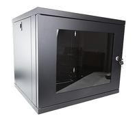 kenable FLAT PACK Wall Mounted Data Cabinet for 19 inch Network Rack Small 9U 450mm Black