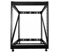 kenable Flat Packed 12U Open Data Cabinet Desktop/Floor Mount 19 inch Rack Frame 482mm Depth Powder Coated Steel for Network Equipment PDU Patch Panel