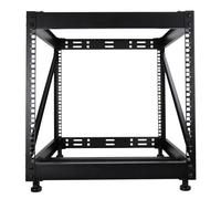 kenable Flat Packed 9U Open Data Cabinet Desktop/Floor Mount 19 inch Rack Frame 482mm Depth Powder Coated Steel for Network Equipment Servers Switches