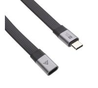 Kenable Flat Usb4-40 Extension Cable 40Gbps 240W C Male To C Female 0.2M 20Cm
