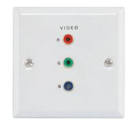 Kenable Flush Steel Rgb Component Video Steel Wall Face Plate Solder White