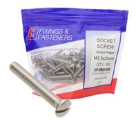Kenable Forgefix Electrical Slotted Socket Screws 3.5X25mm (100 Pack)