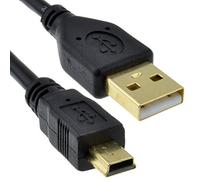 kenable GOLD 24AWG USB 2.0 Hi-Speed A to mini-B 5 pin Cable Power & Data Lead 1m [1 metres]