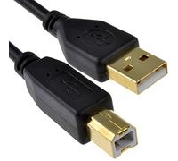 kenable GOLD 24AWG USB 2.0 High Speed Cable Printer Lead A to B BLACK 2m [2 metres]