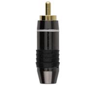 kenable Gold Plated RCA Phono Plug with White Ring Metal Construction Audio Video Connector Single Plug