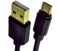 kenable GOLD USB 2.0 A To MICRO B FAST CHARGER and Sync Cable 24AWG 0.5m BLACK [0.5 metres]